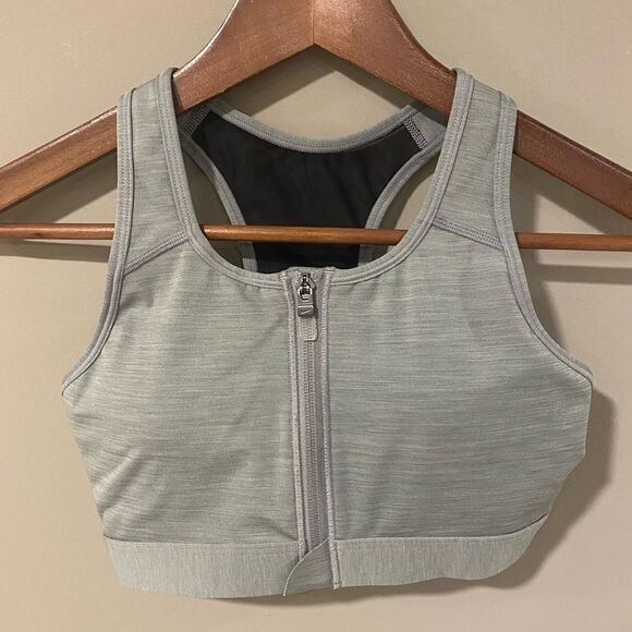 Nike Dri-fit Zip-up Mesh back Sports Bra Size Small - Picture 1 of 5